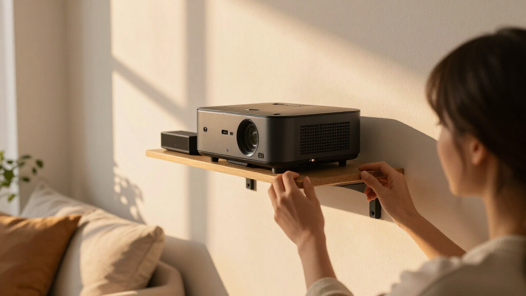 projector shelf mounts for back wall placement