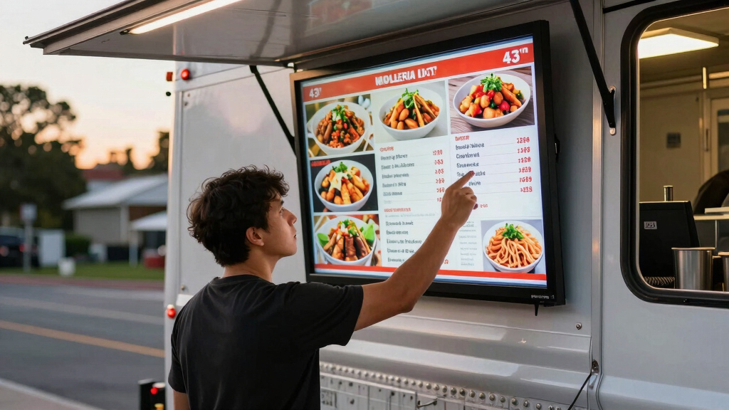 best 43 inch digital signage for food truck menu