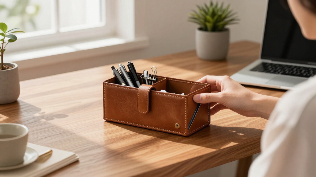 leather desk organizers for gifting