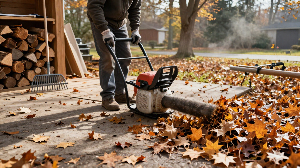 gas powered leaf blowers