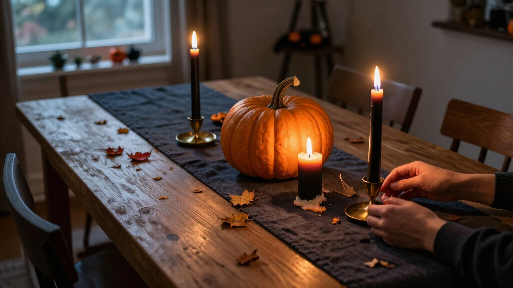 Halloween taper candles