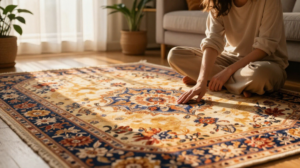 yilong persian style silk carpet