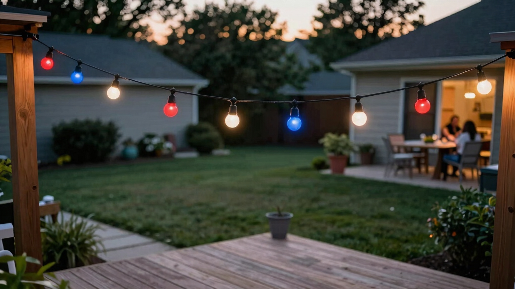 patriotic outdoor string lights