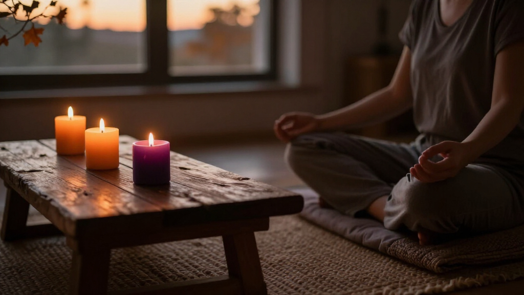 Halloween meditation candles