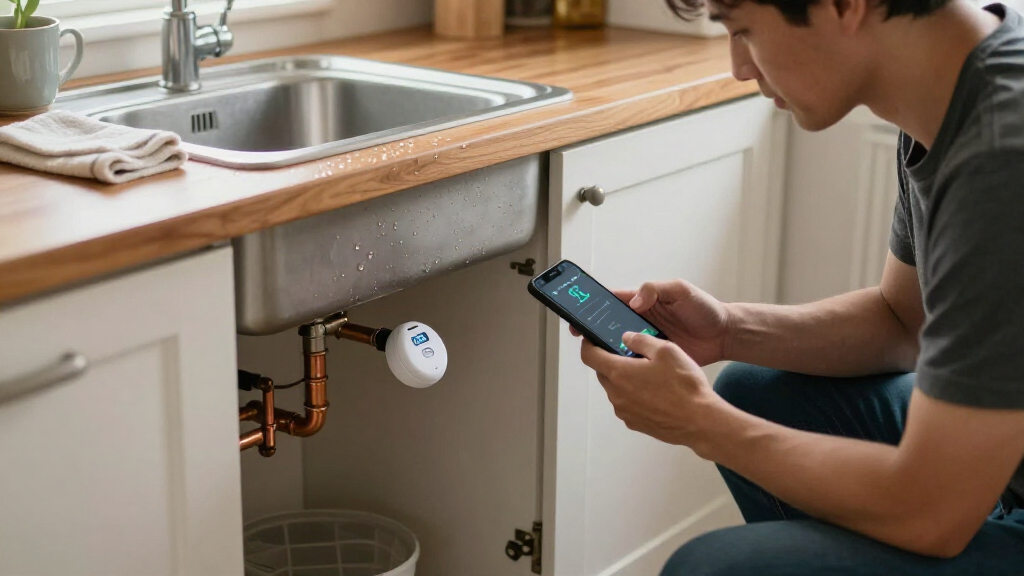 smart leak detector with temperature alerts
