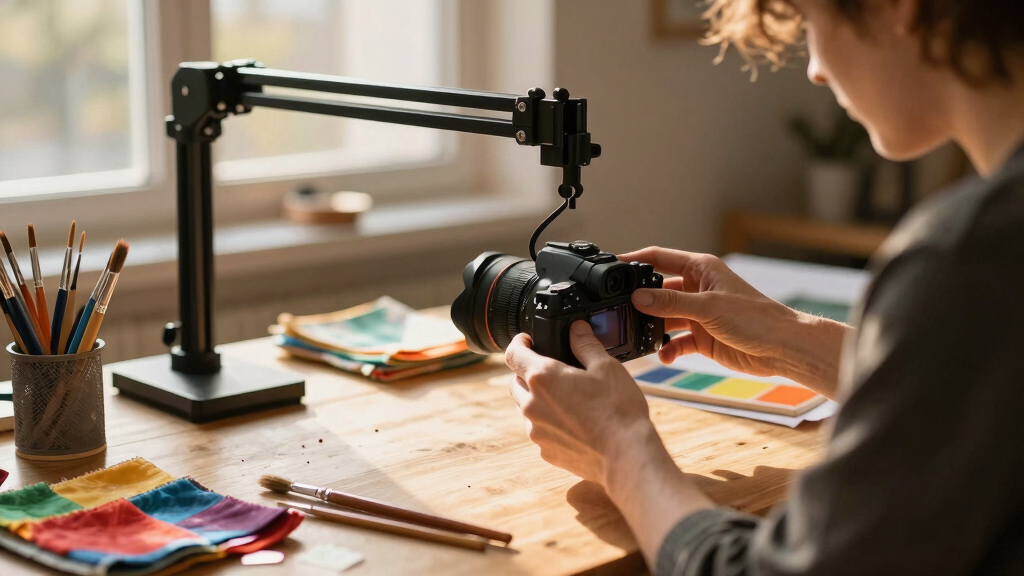 overhead camera rigs for flat lay photography