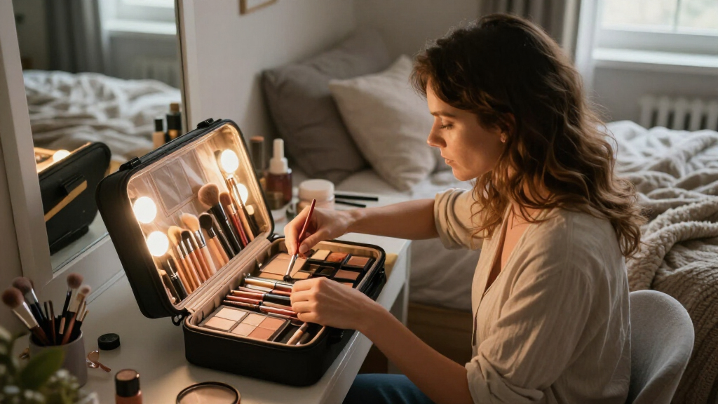best makeup organizer case with lights