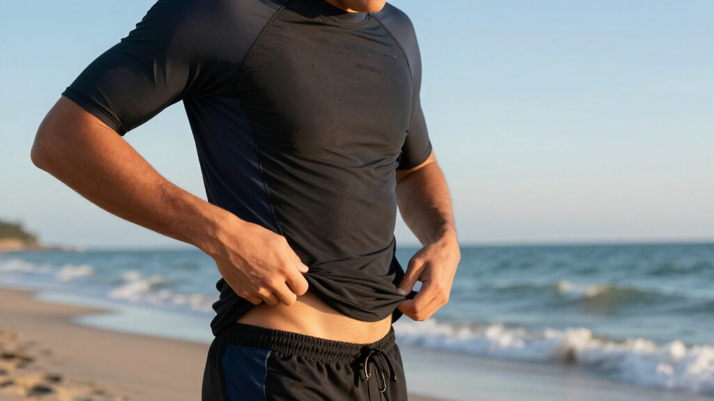 mens rash guard swim shirt