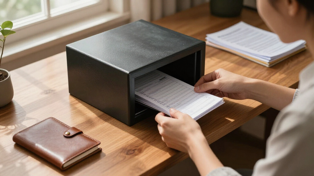 best desk drawer safe lock box for checkbooks