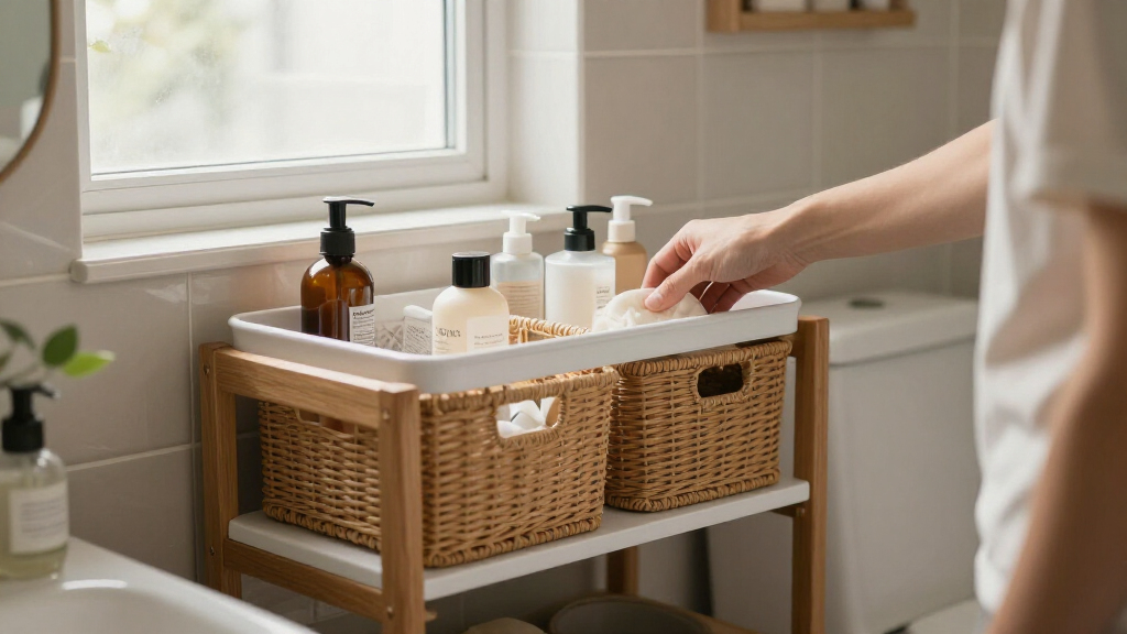 over toilet storage shelves