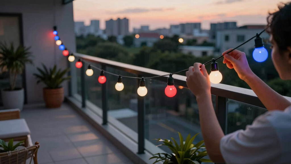 patriotic LED string lights