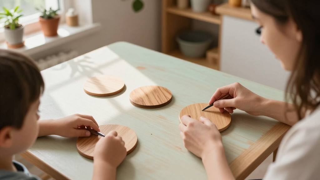 milestone wooden discs