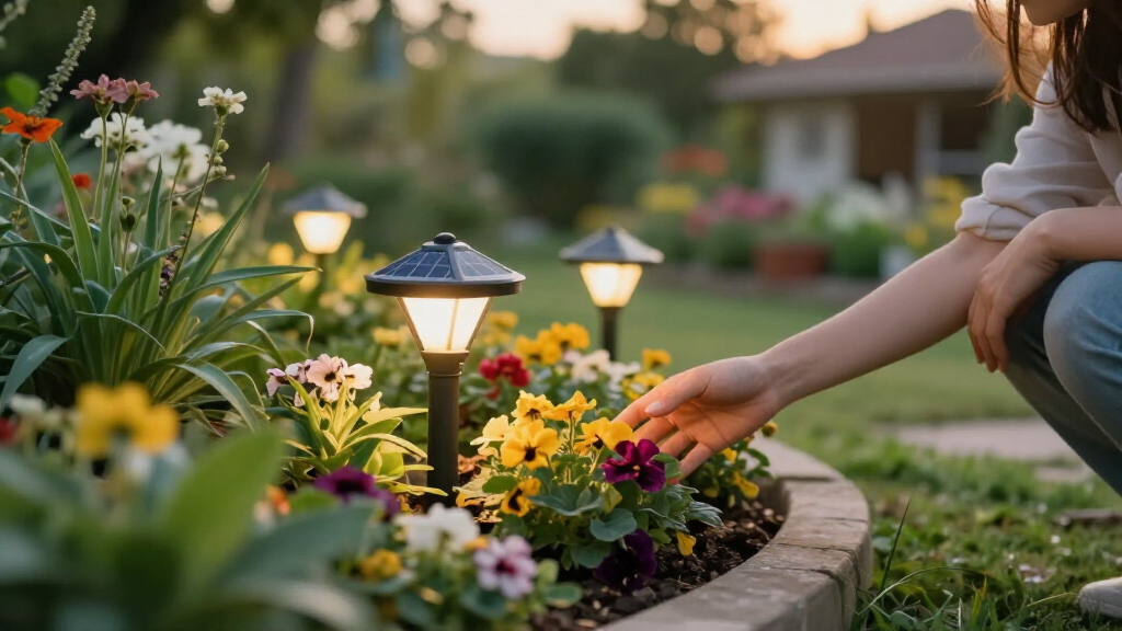 solar-powered garden lights