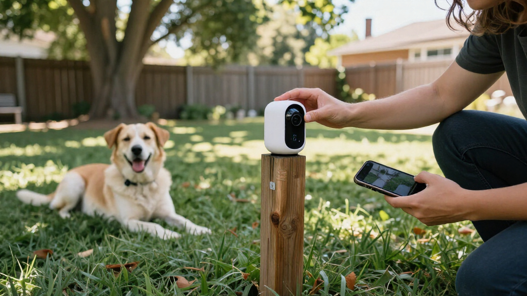 outdoor pet camera for dog run