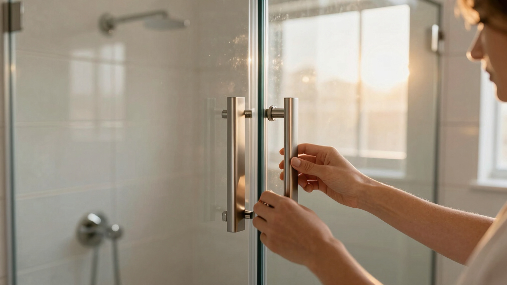wide opening barn style shower doors