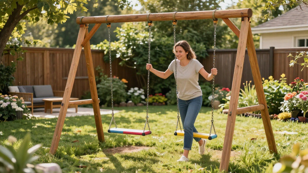 best swing set for a new backyard after divorce
