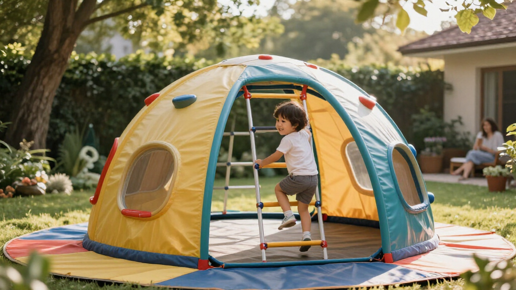 outdoor climbing dome for kids backyard