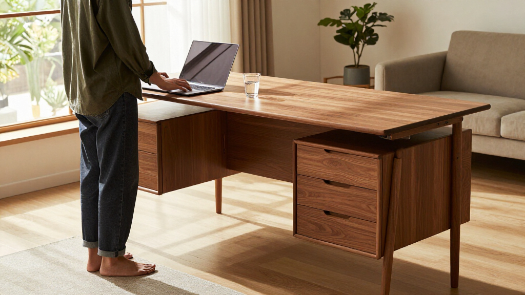 best L-shaped standing desk with drawers