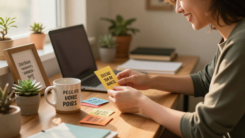 motivational quote desk accessories