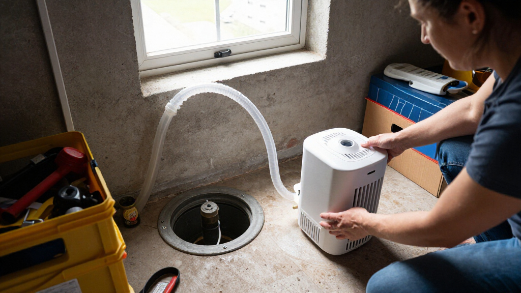 crawl space dehumidifier with pump