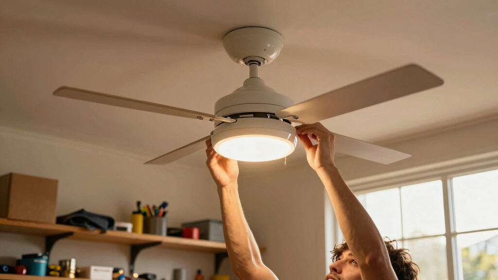 ceiling fan for workshop bright led