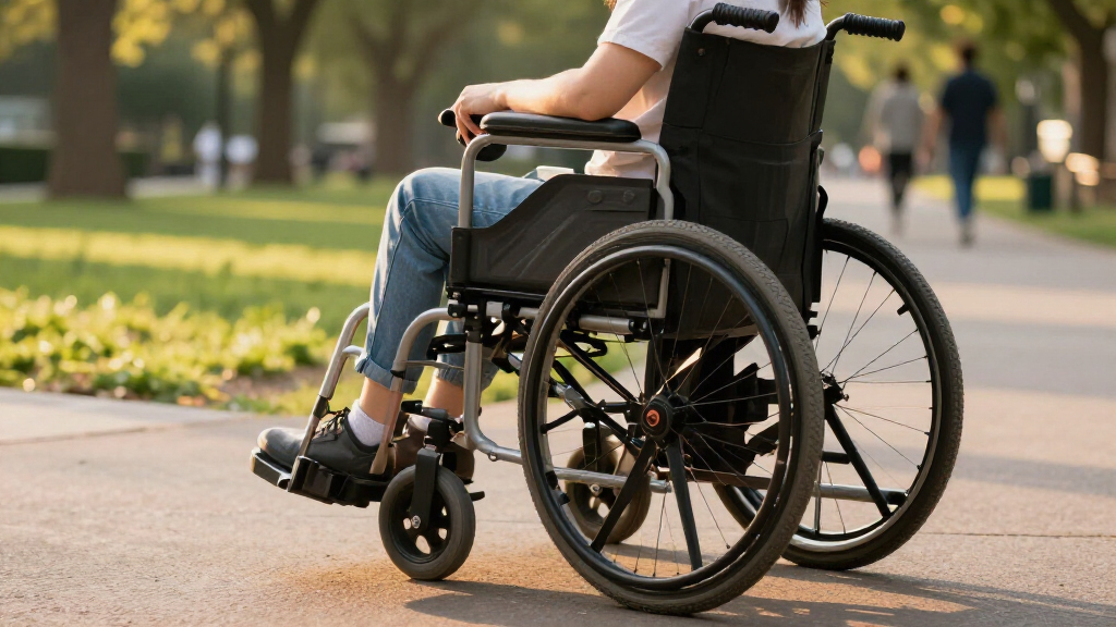 electric wheelchair with shock absorption
