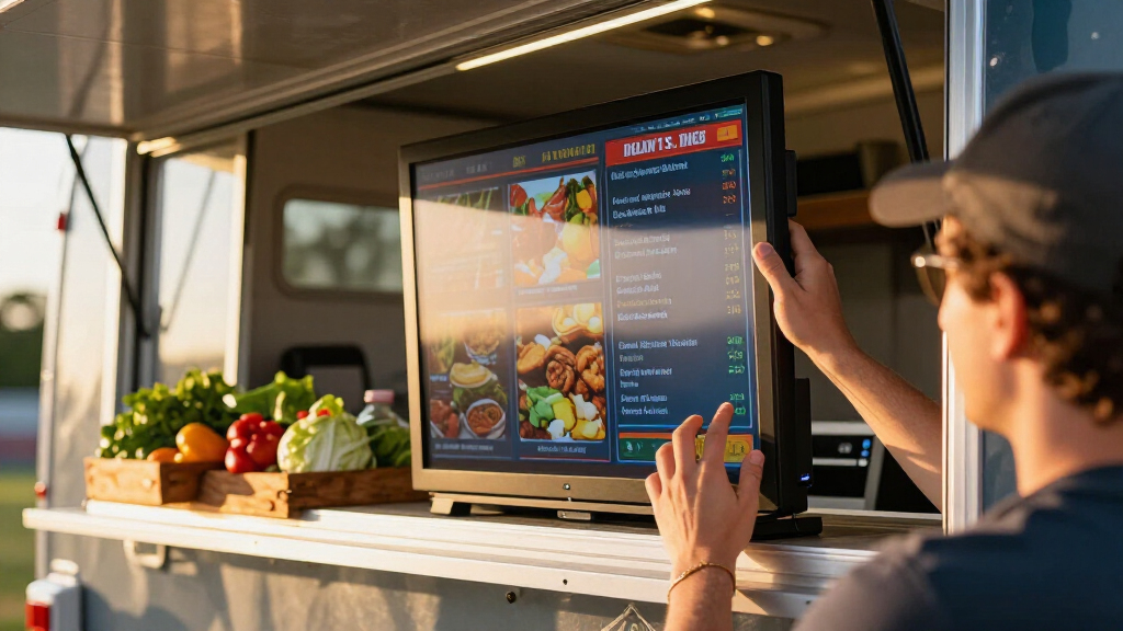 best sunlight readable screen for food trailer