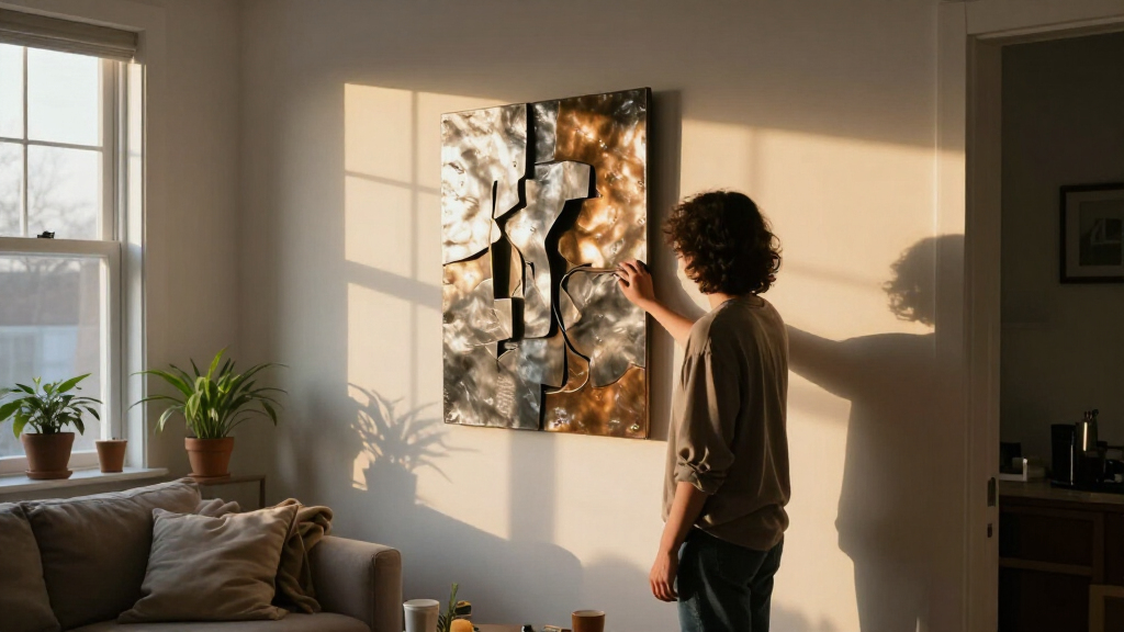 best large metal wall sculpture statement