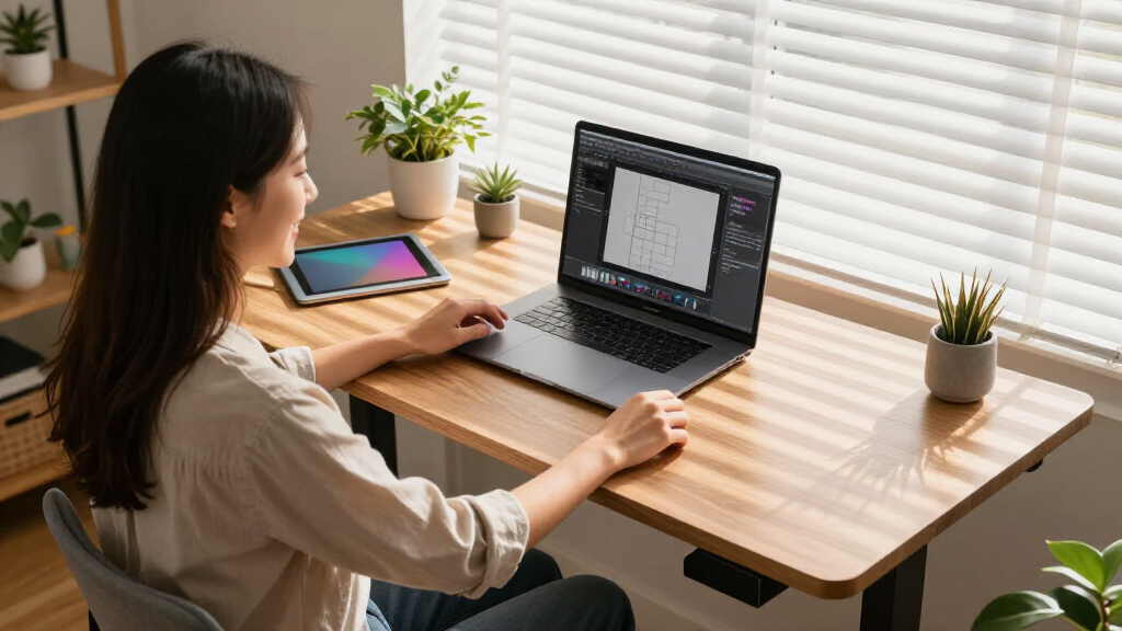 sit stand desk for creators