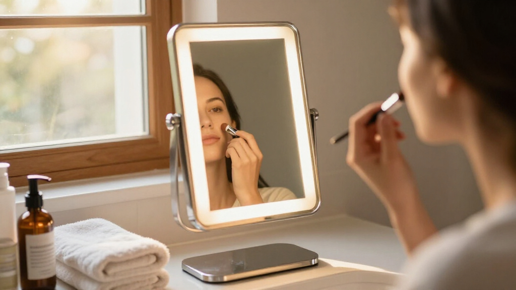 best tri fold lighted vanity mirror