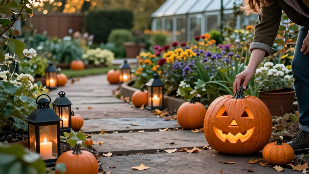 halloween garden decorations