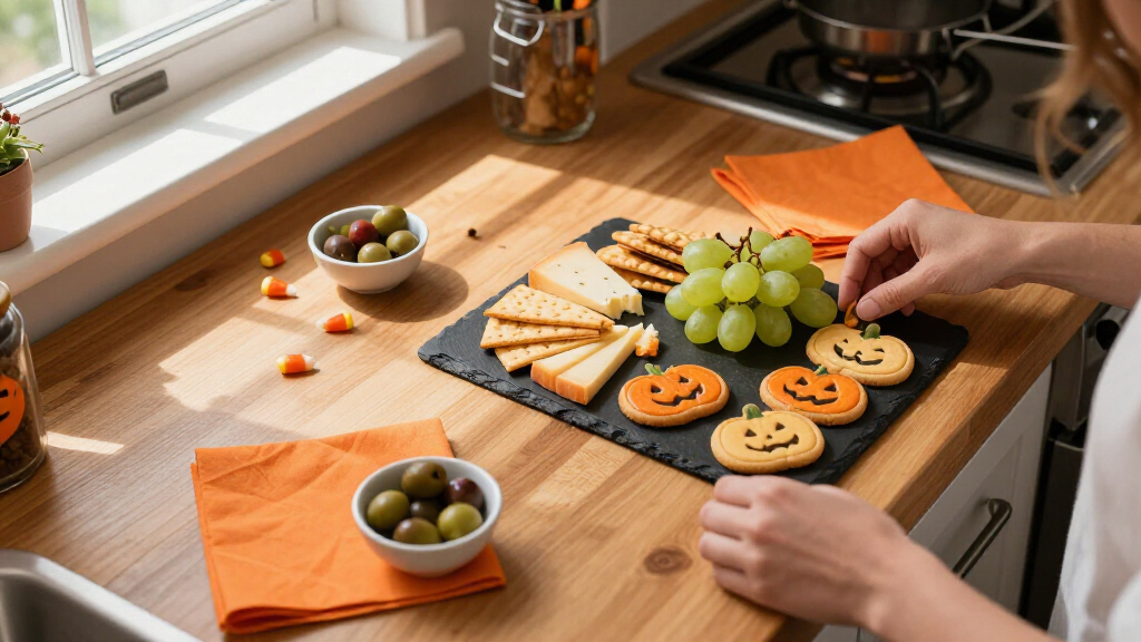 Halloween party serving trays