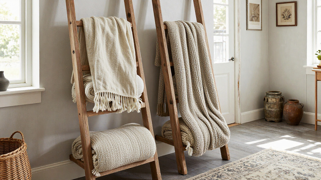 farmhouse blanket ladders