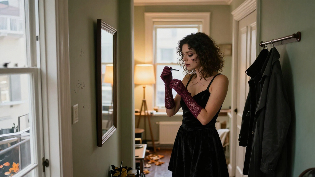 Halloween costume gloves for women