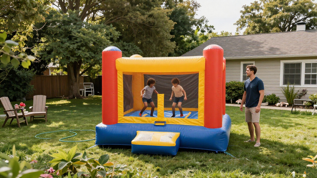inflatable bounce houses backyard