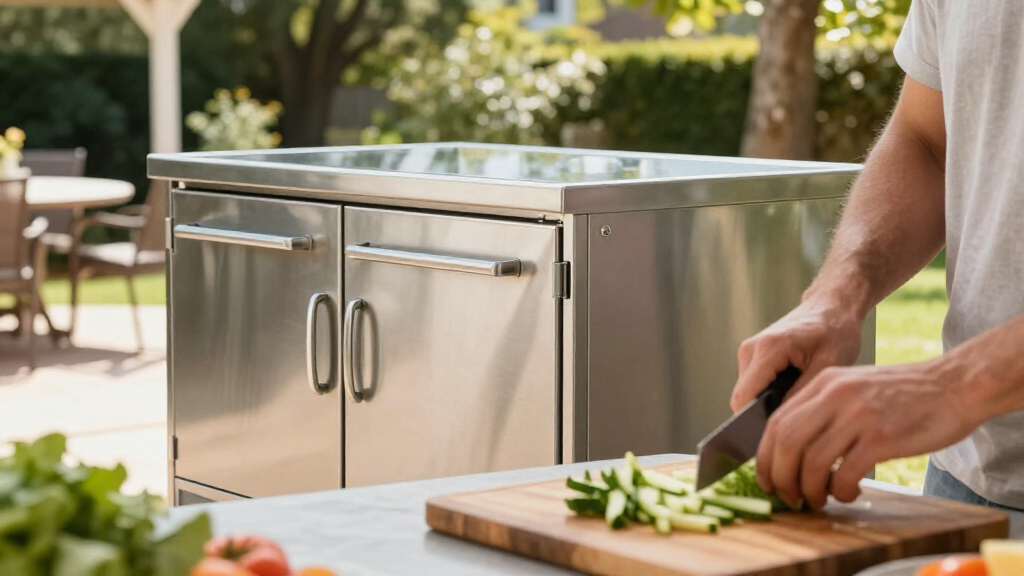 stainless outdoor kitchen cabinet modules