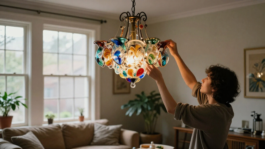 hand blown glass chandeliers