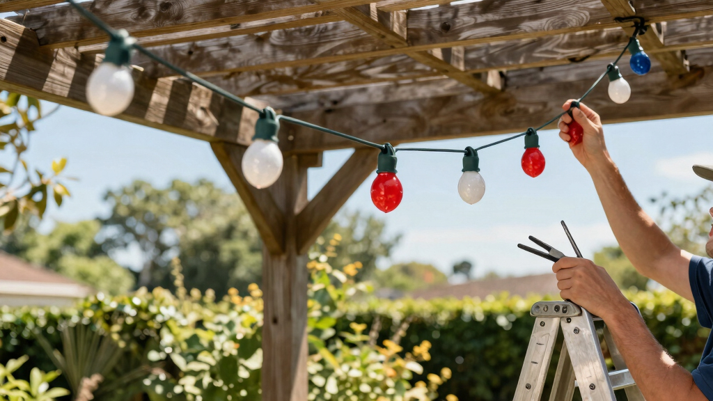 patriotic outdoor string lights