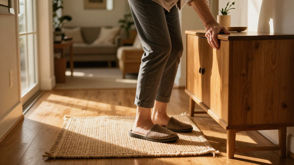 slippers for elderly woman to prevent falls