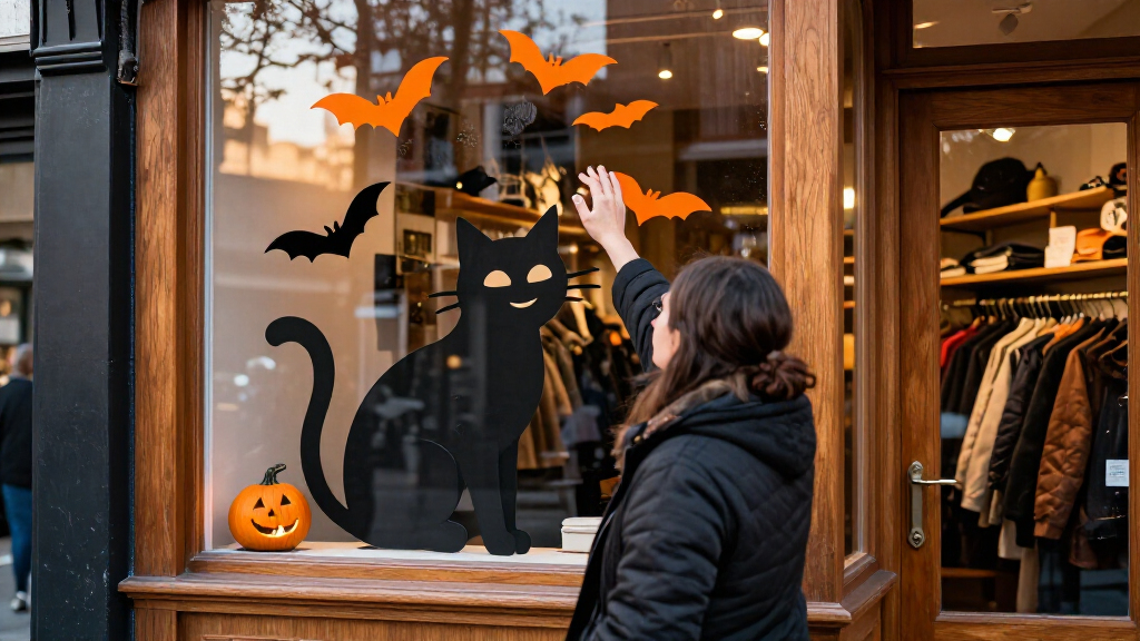 Halloween window display props