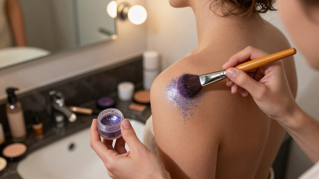 Halloween body glitter makeup