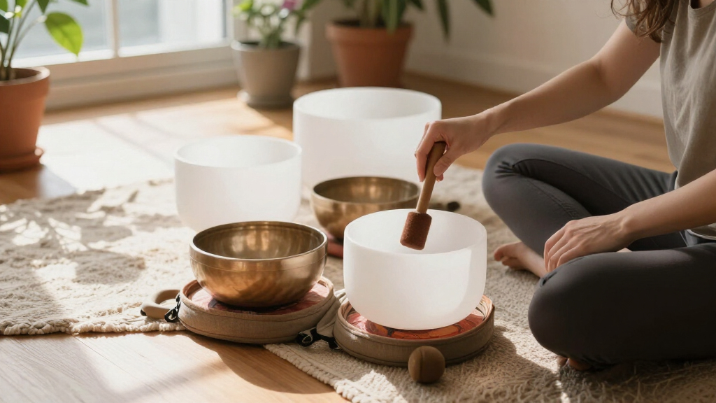 best crystal singing bowl set with carry case