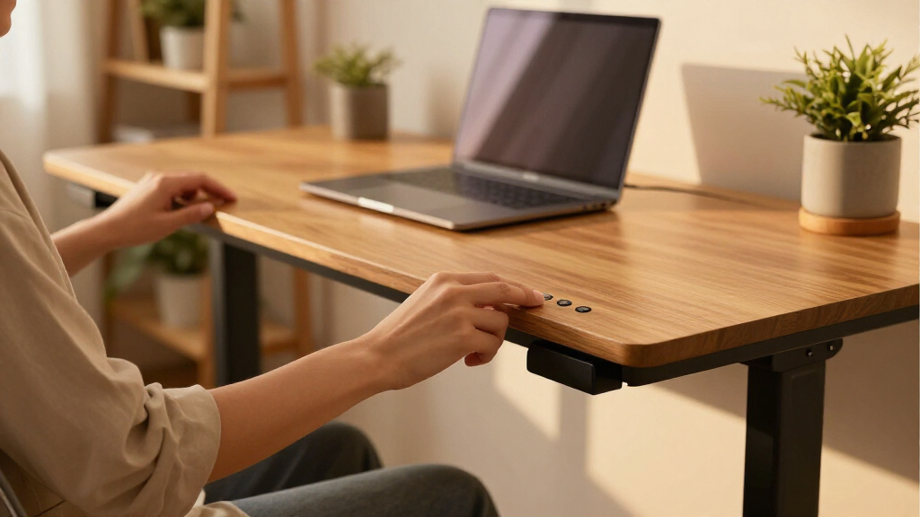 electric standing desk with memory presets