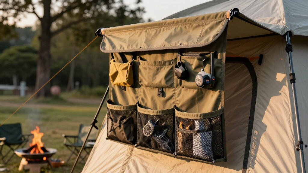 best awning organizer walls for campsites