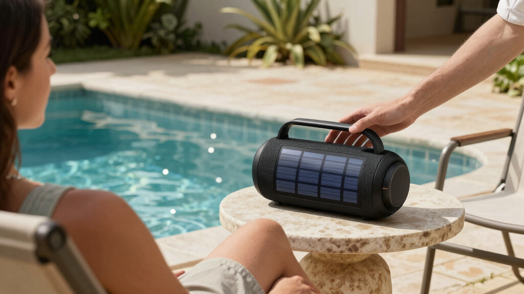 solar-powered outdoor speakers