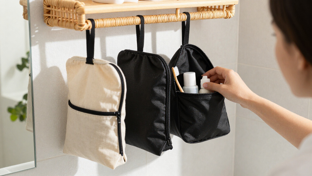 toiletry bags hanging