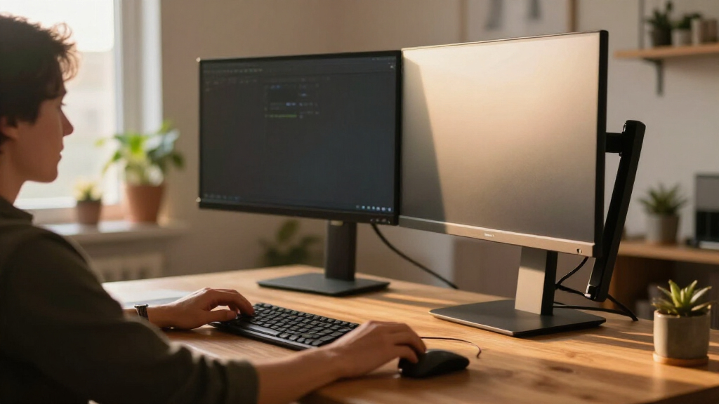 best adjustable desks for dual monitors