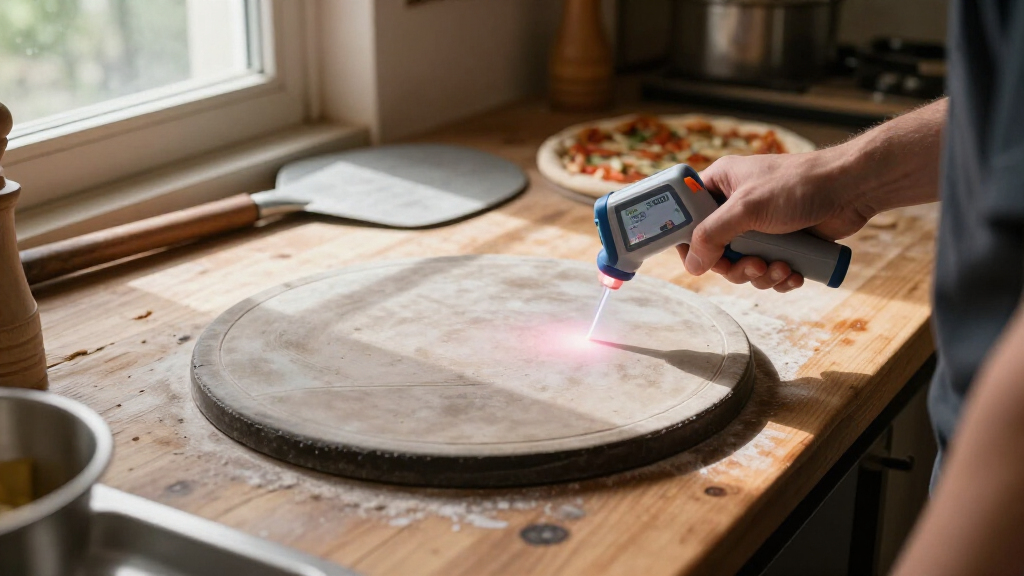 laser thermometer for pizza stone temperature