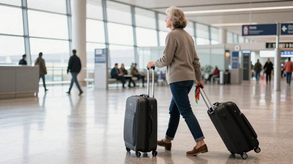 rolling suitcase lightweight 4 wheels seniors