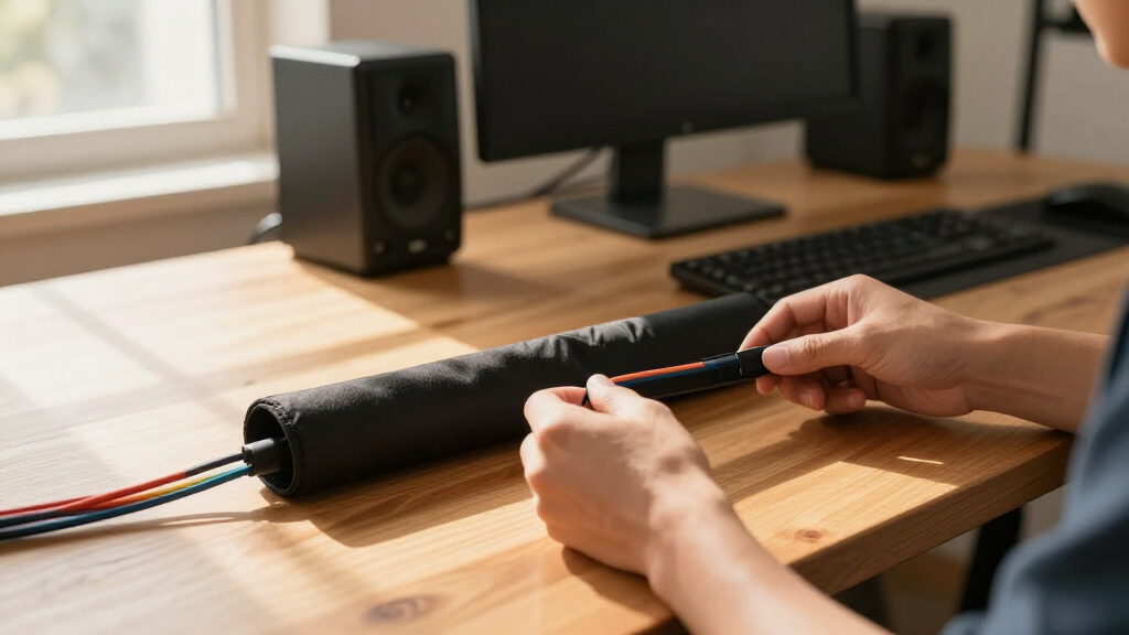 desk cable management sleeves